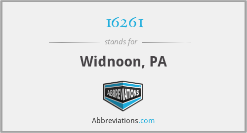16261 - Widnoon, PA