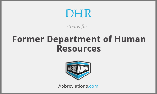 DHR - Former Department of Human Resources