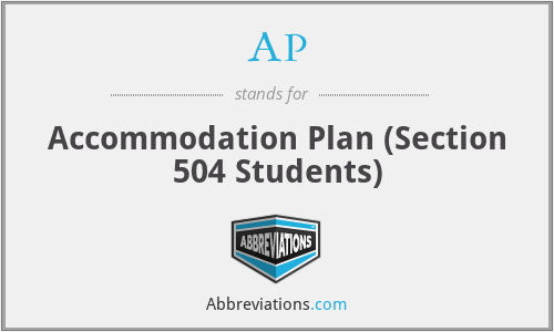 AP - Accommodation Plan (Section 504 Students)