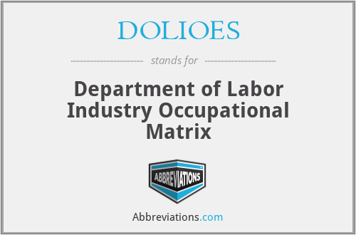 DOLIOES - Department of Labor Industry Occupational Matrix