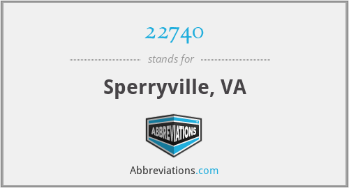 22740 - Sperryville, VA