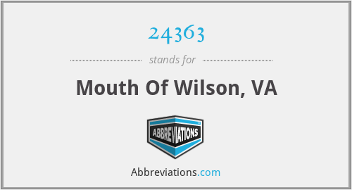 24363 - Mouth Of Wilson, VA