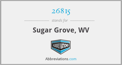 26815 - Sugar Grove, WV