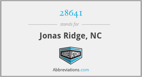 28641 - Jonas Ridge, NC