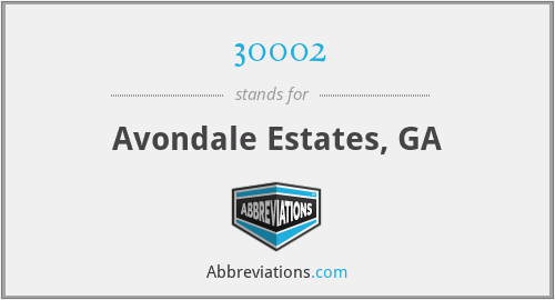 30002 - Avondale Estates, GA