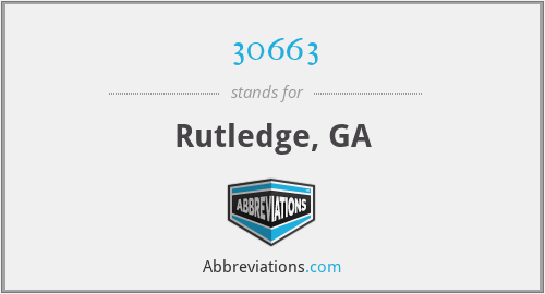 30663 - Rutledge, GA