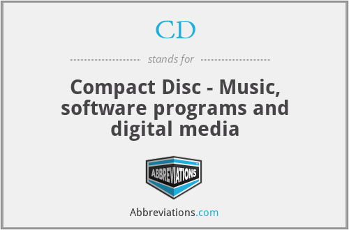 CD - Compact Disc - Music, software programs and digital media