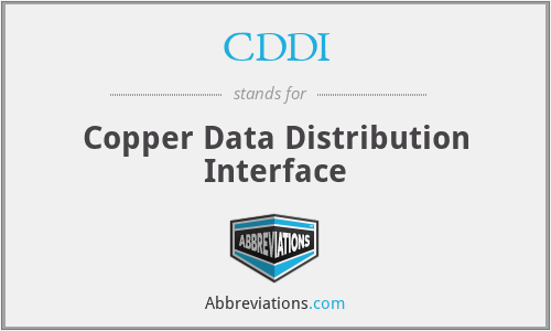 CDDI - Copper Data Distribution Interface