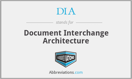 DIA - Document Interchange Architecture