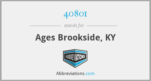 40801 - Ages Brookside, KY