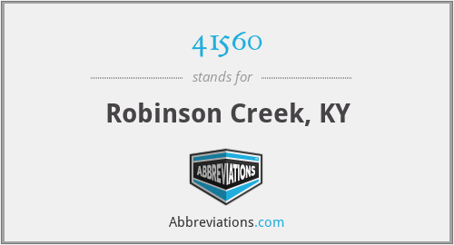 41560 - Robinson Creek, KY