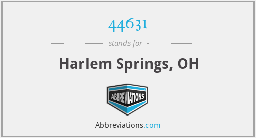 44631 - Harlem Springs, OH