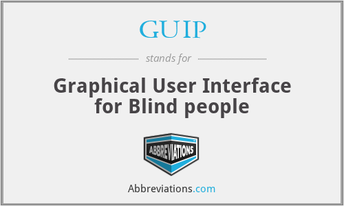 GUIP - Graphical User Interface for Blind people
