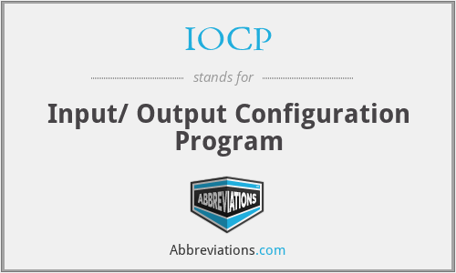 IOCP - Input/ Output Configuration Program