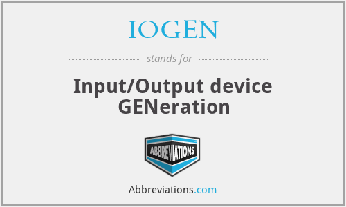 IOGEN - Input/Output device GENeration