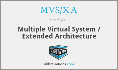 MVS/XA - Multiple Virtual System / Extended Architecture