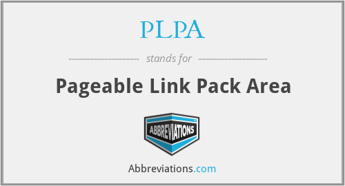 PLPA - Pageable Link Pack Area