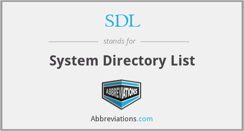 SDL - System Directory List