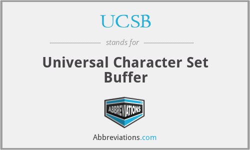 UCSB - Universal Character Set Buffer