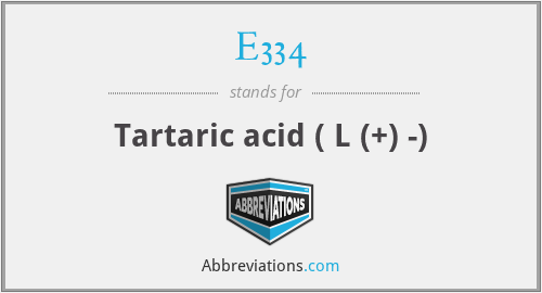 E334 - Tartaric acid ( L (+) -)