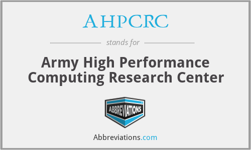 AHPCRC - Army High Performance Computing Research Center
