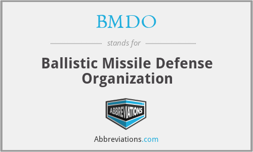 BMDO - Ballistic Missile Defense Organization