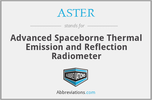 ASTER - Advanced Spaceborne Thermal Emission and Reflection Radiometer