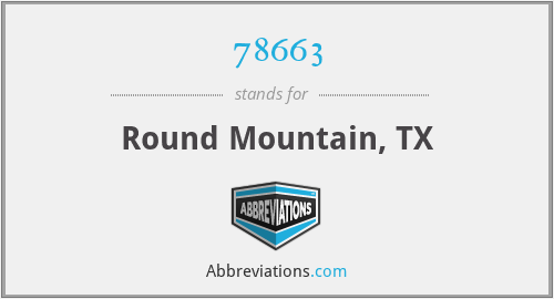 78663 - Round Mountain, TX