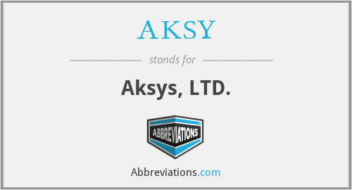 AKSY - Aksys, LTD.