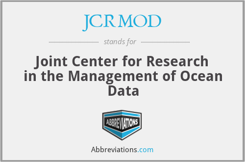 JCRMOD - Joint Center for Research in the Management of Ocean Data
