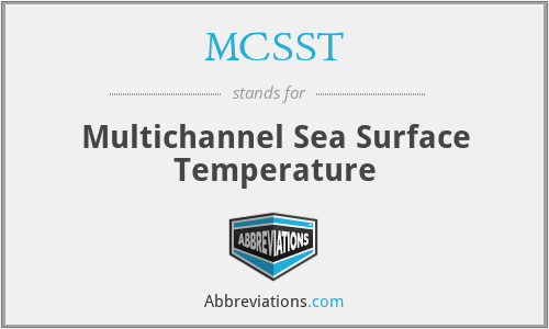 MCSST - Multichannel Sea Surface Temperature