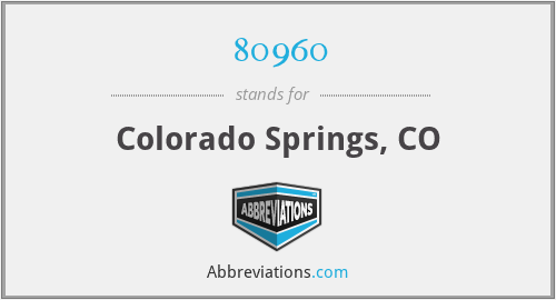 80960 - Colorado Springs, CO