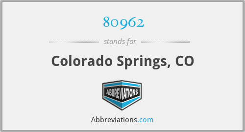 80962 - Colorado Springs, CO