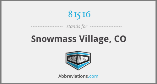 81516 - Snowmass Village, CO