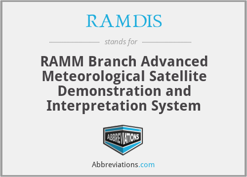 RAMDIS - RAMM Branch Advanced Meteorological Satellite Demonstration and Interpretation System
