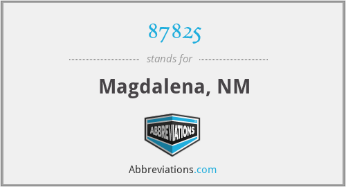87825 - Magdalena, NM