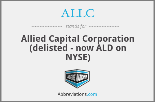 ALLC - Allied Capital Corporation (delisted - now ALD on NYSE)