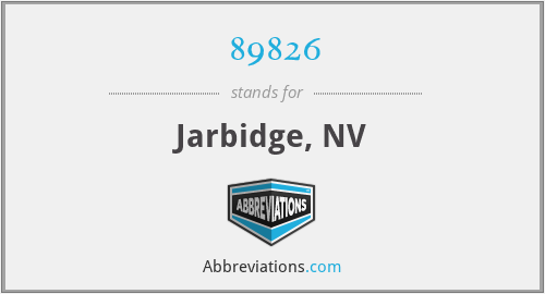 89826 - Jarbidge, NV