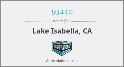 93240 - Lake Isabella, CA