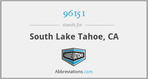 96151 - South Lake Tahoe, CA