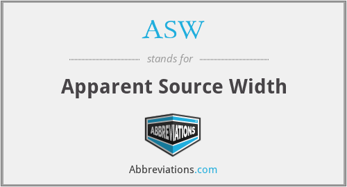 ASW - Apparent Source Width