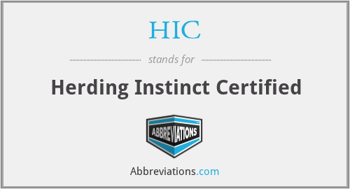 HIC - Herding Instinct Certified