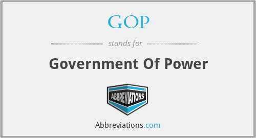 GOP - Government Of Power
