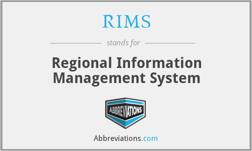 RIMS - Regional Information Management System