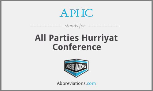 APHC - All Parties Hurriyat Conference
