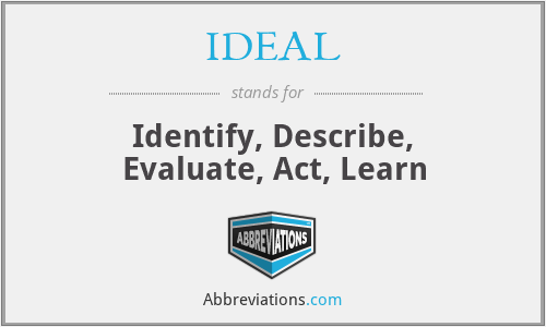 IDEAL - Identify, Describe, Evaluate, Act, Learn