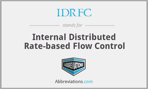 IDRFC - Internal Distributed Rate-based Flow Control