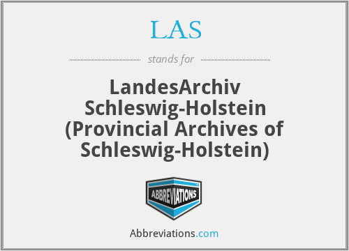 LAS - LandesArchiv Schleswig-Holstein (Provincial Archives of Schleswig-Holstein)