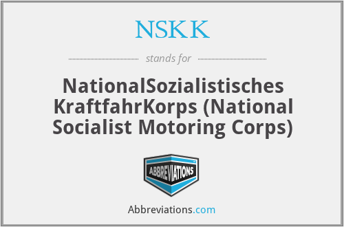 NSKK - NationalSozialistisches KraftfahrKorps (National Socialist Motoring Corps)