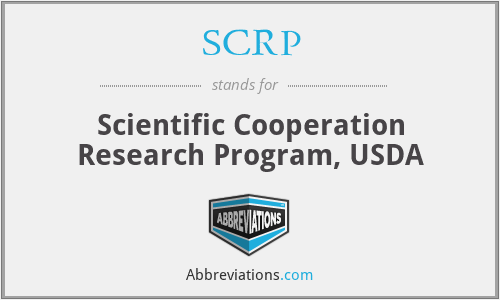 SCRP - Scientific Cooperation Research Program, USDA